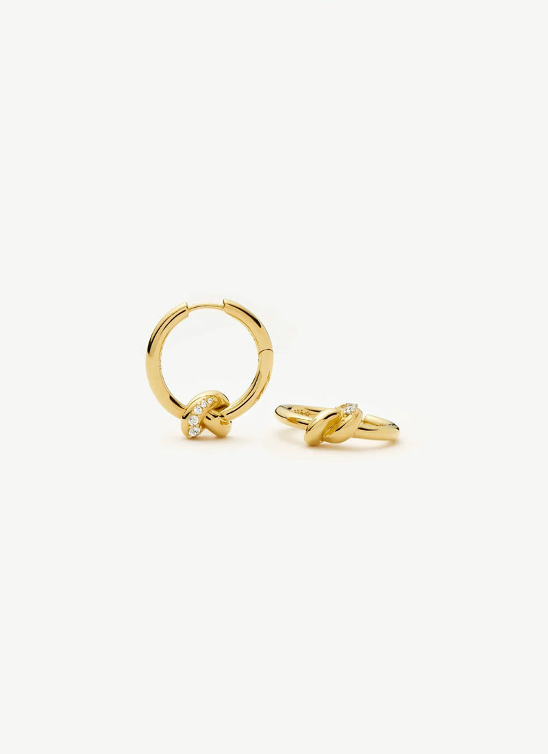 Lucy Williams Pave Knot Small Hoop Earrings by MISSOMA at Andrews