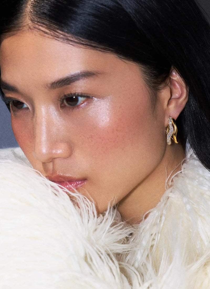 Molten Snow Double Medium Hoop Earrings by MISSOMA at Andrews