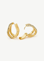Molten Snow Double Medium Hoop Earrings by MISSOMA at Andrews