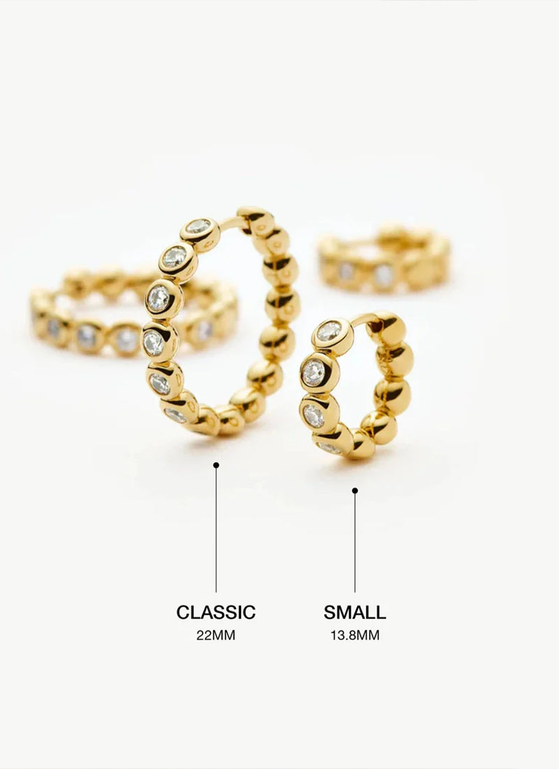 Tennis Small Hoop Earrings by Missoma