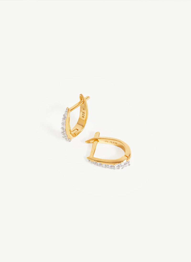 Claw Pave Huggie Earrings by Missoma