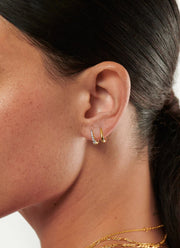 Missoma Pave Claw Huggie Earrings