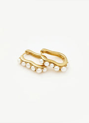 Missoma Pearl Wave Smallhoop Earrings