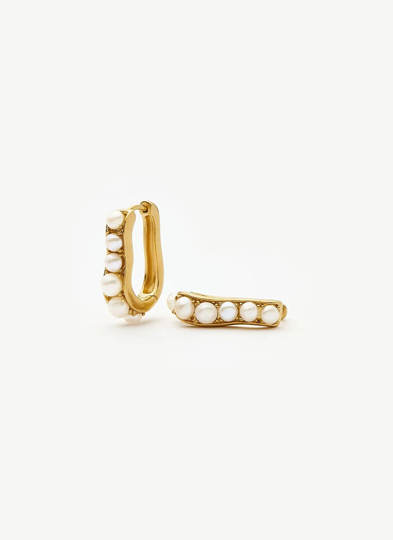 Missoma Pearl Wave Smallhoop Earrings