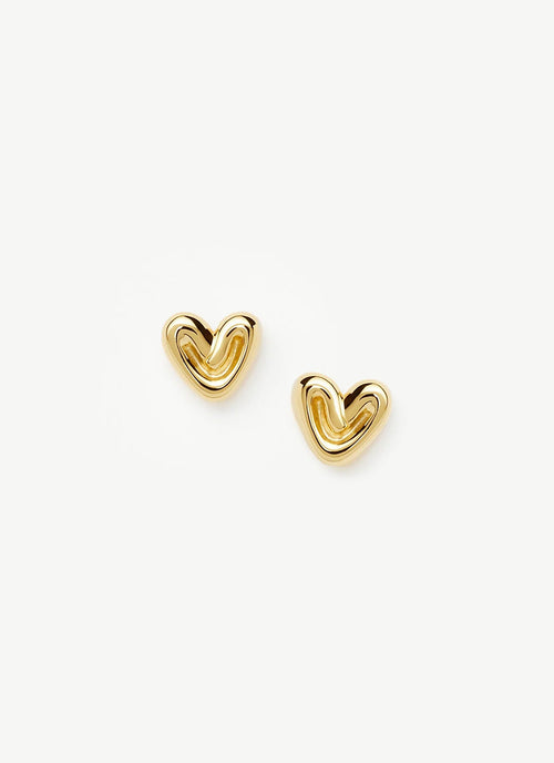 Puffy Mini Heart Stud Earrings by Missoma