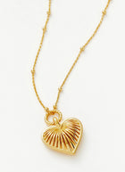 Missoma Ridge Heart Charm Pendant Necklace