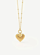 Missoma Ridge Heart Charm Pendant Necklace