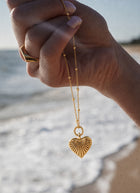 Missoma Ridge Heart Charm Pendant Necklace
