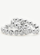 Missoma Tennis Medium Hoop Earrings Silver