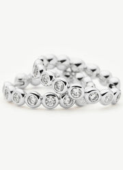 Missoma Tennis Medium Hoop Earrings Silver