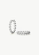 Missoma Tennis Medium Hoop Earrings Silver