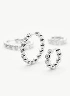 Missoma Tennis Medium Hoop Earrings Silver