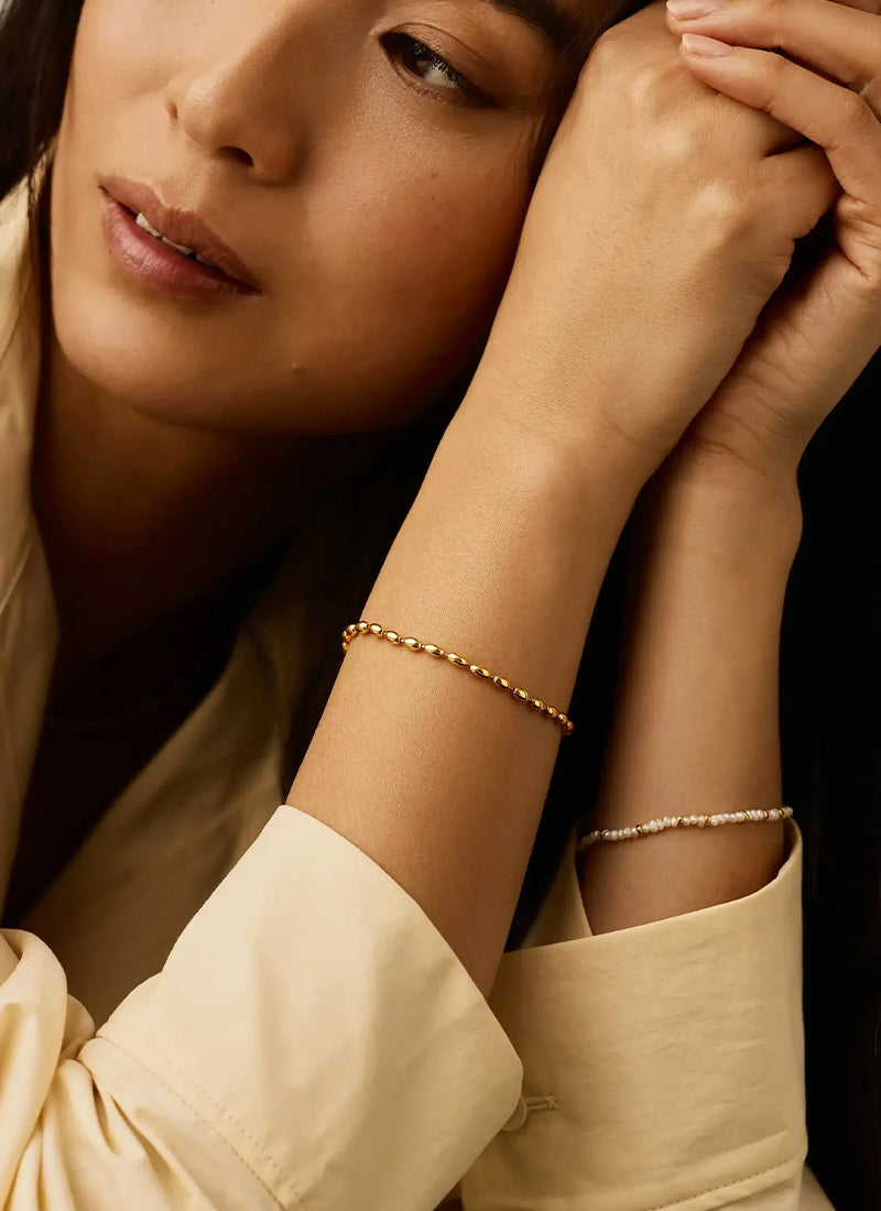 Molten Olive Chain Bracelet
