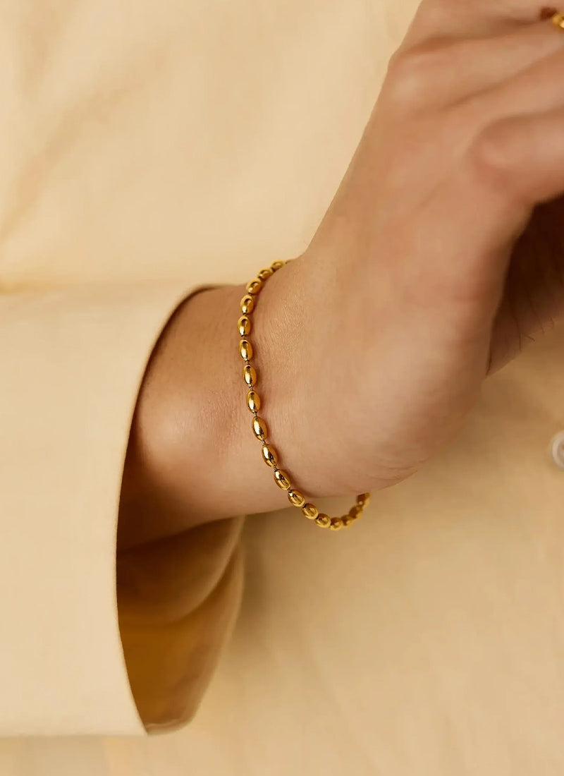 Molten Olive Chain Bracelet