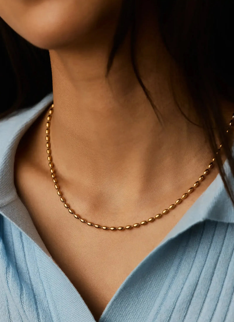 Molten Olive Chain Necklace