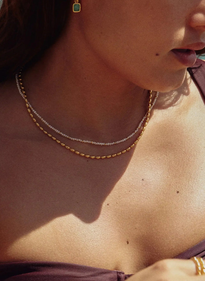 Molten Olive Chain Necklace
