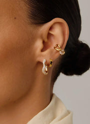 Molten Snow Small Hoop Earrings