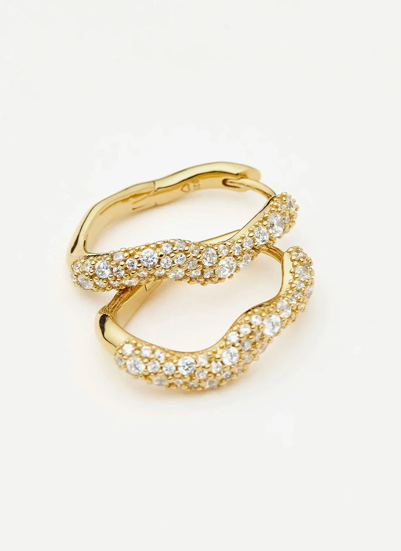 Molten Snow Small Hoop Earrings