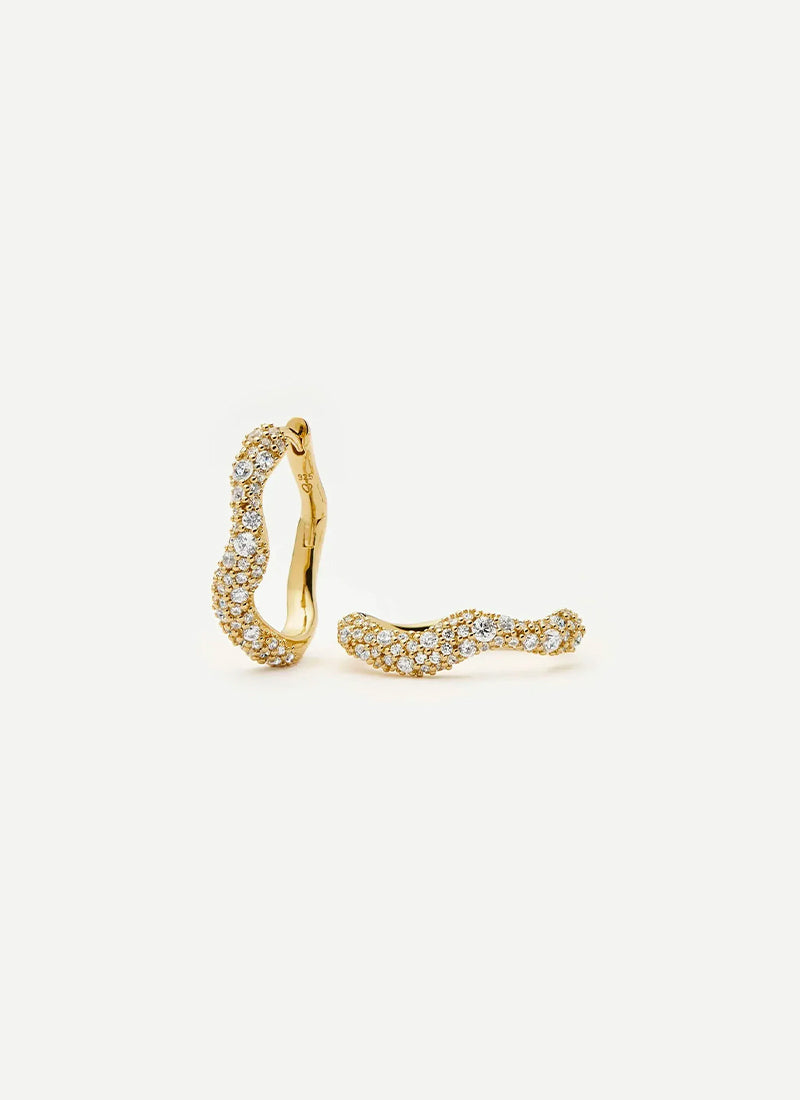 Molten Snow Small Hoop Earrings