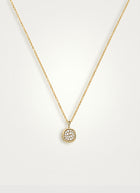 Molten Soft Square Pave Pendant Necklace