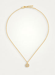 Molten Soft Square Pave Pendant Necklace