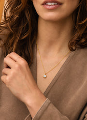 Molten Soft Square Pave Pendant Necklace