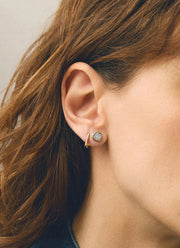 Molten Soft Square Pave Stud Earrings