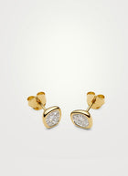 Molten Soft Square Pave Stud Earrings