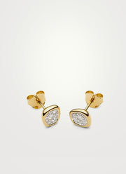 Molten Soft Square Pave Stud Earrings