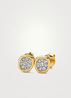 Molten Soft Square Pave Stud Earrings