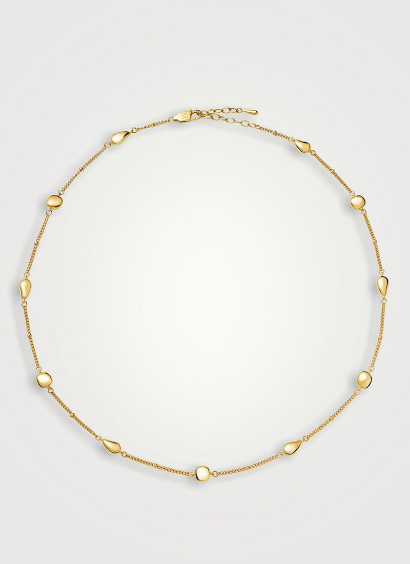 Molten Tear Drop Multi Charm Necklace