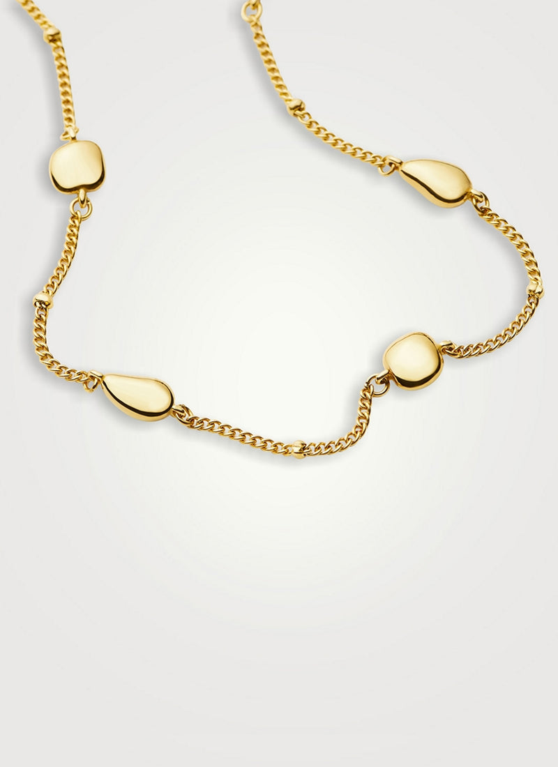 Molten Tear Drop Multi Charm Necklace