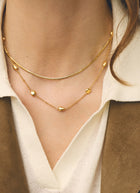 Molten Tear Drop Multi Charm Necklace