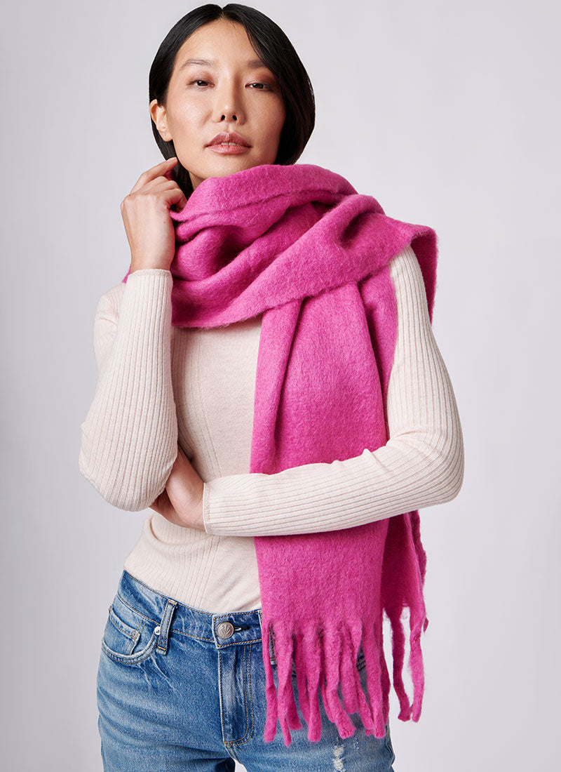 Moment by Moment Solid Fringe Scarf