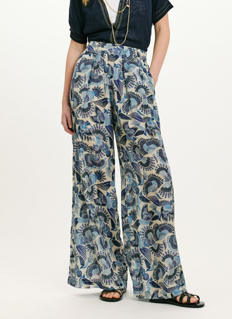 Momoni Aspen Fluid Print Trouser