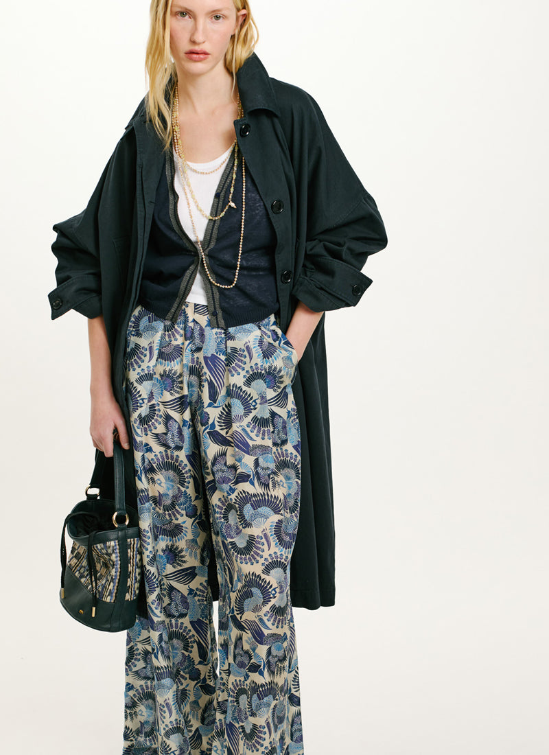 Momoni Aspen Fluid Print Trouser