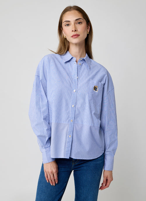 Clare Popeline Stripe Shirt