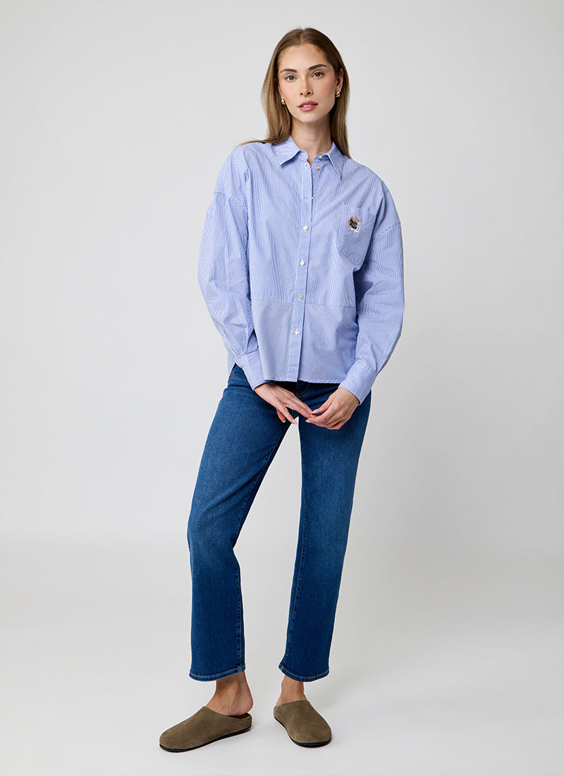 Clare Popeline Stripe Shirt