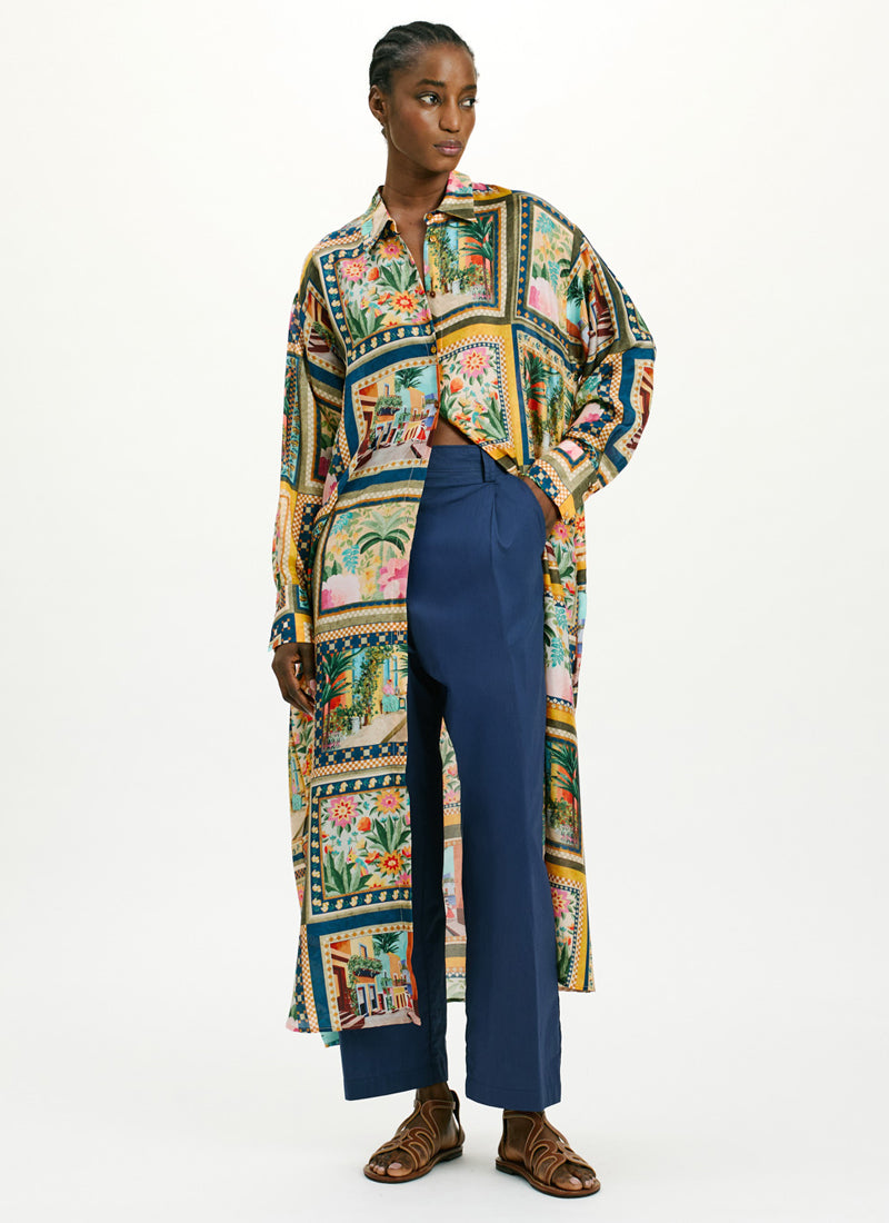 Momoni Jau Printed Longsleeve Dress