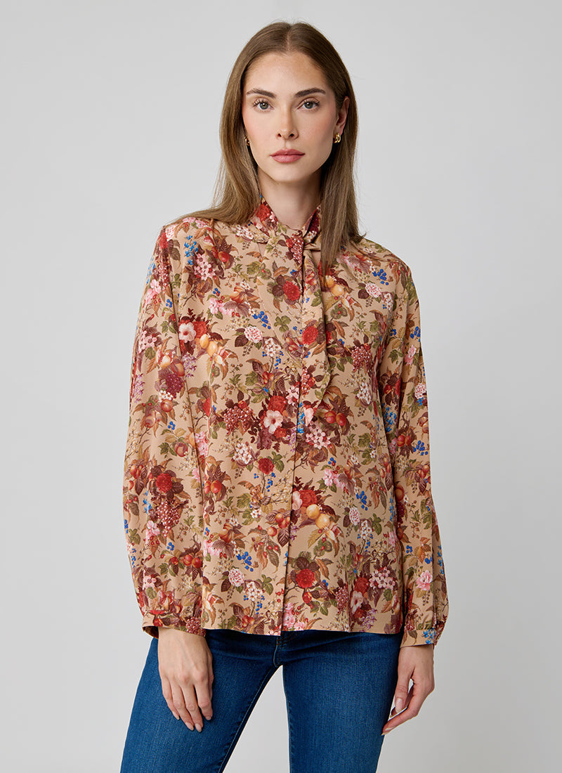 Momoni Mary Crepe Floral Shirt