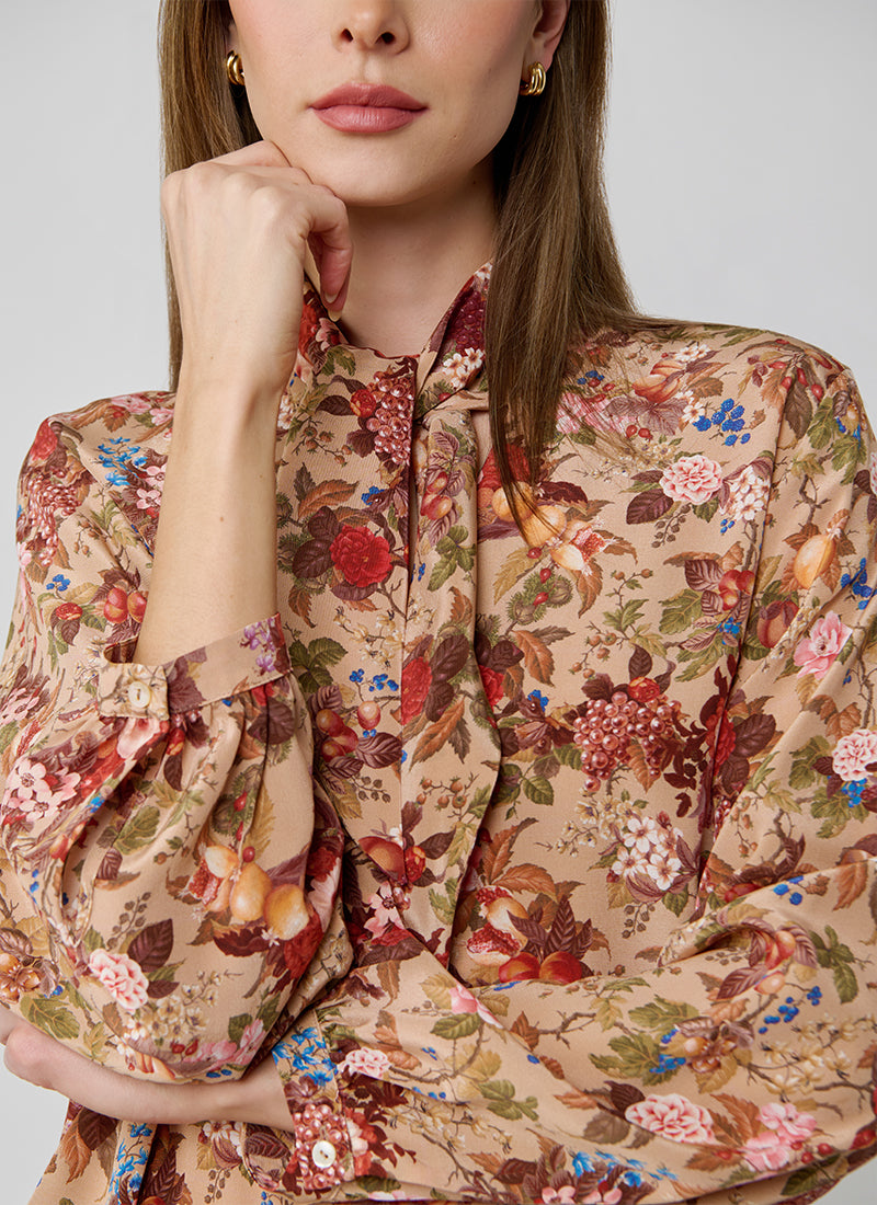 Momoni Mary Crepe Floral Shirt
