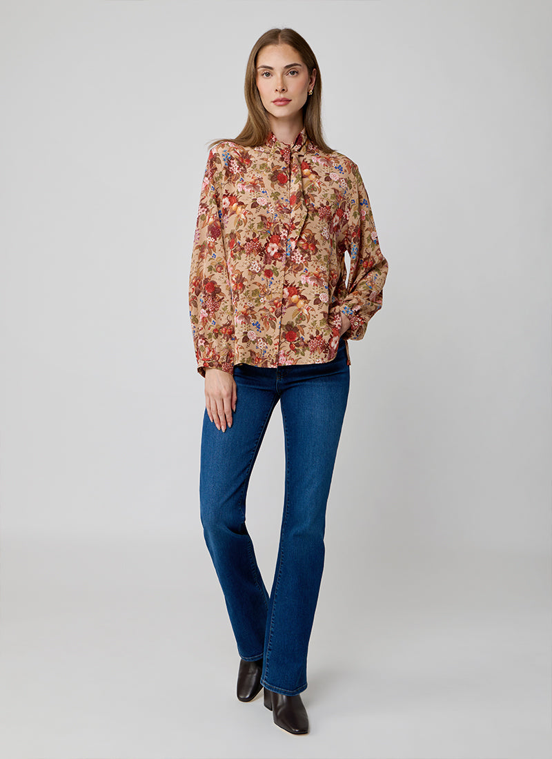 Momoni Mary Crepe Floral Shirt