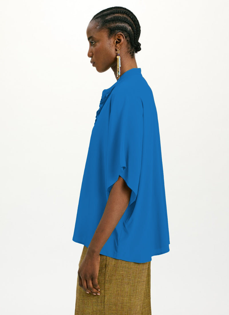 Momoni Berenice Ruffle Short Sleeve Blouse