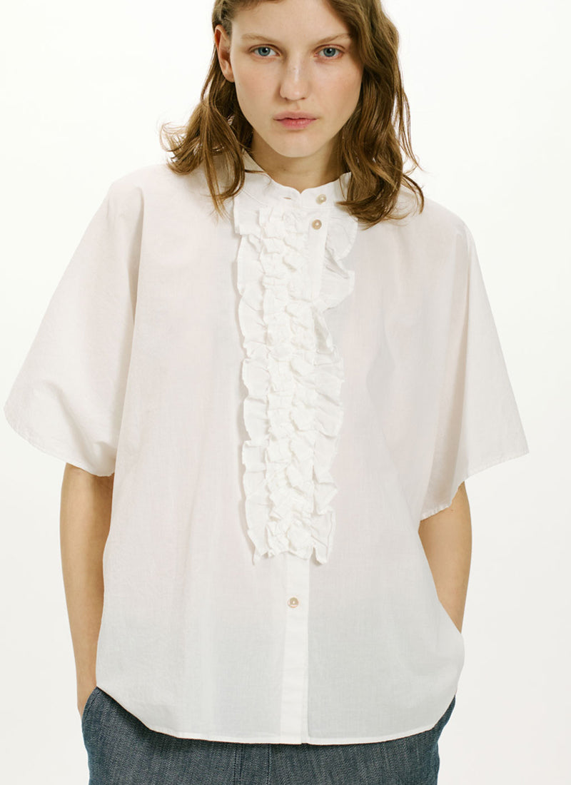 Momoni Berenice Ruffle Short Sleeve Blouse