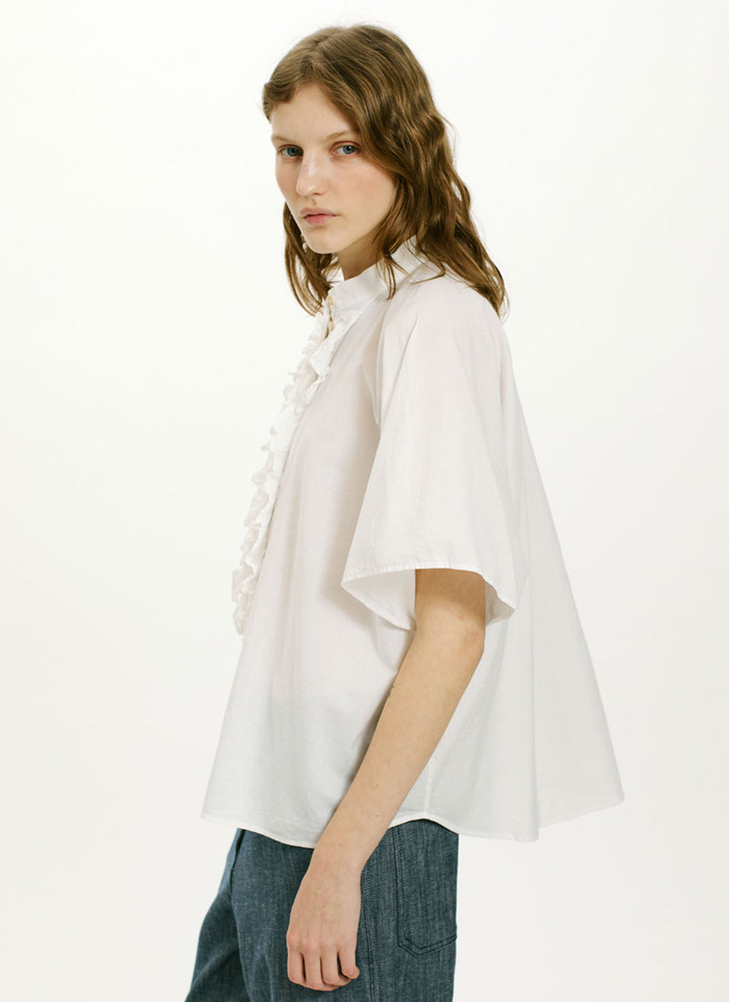 Momoni Berenice Ruffle Short Sleeve Blouse