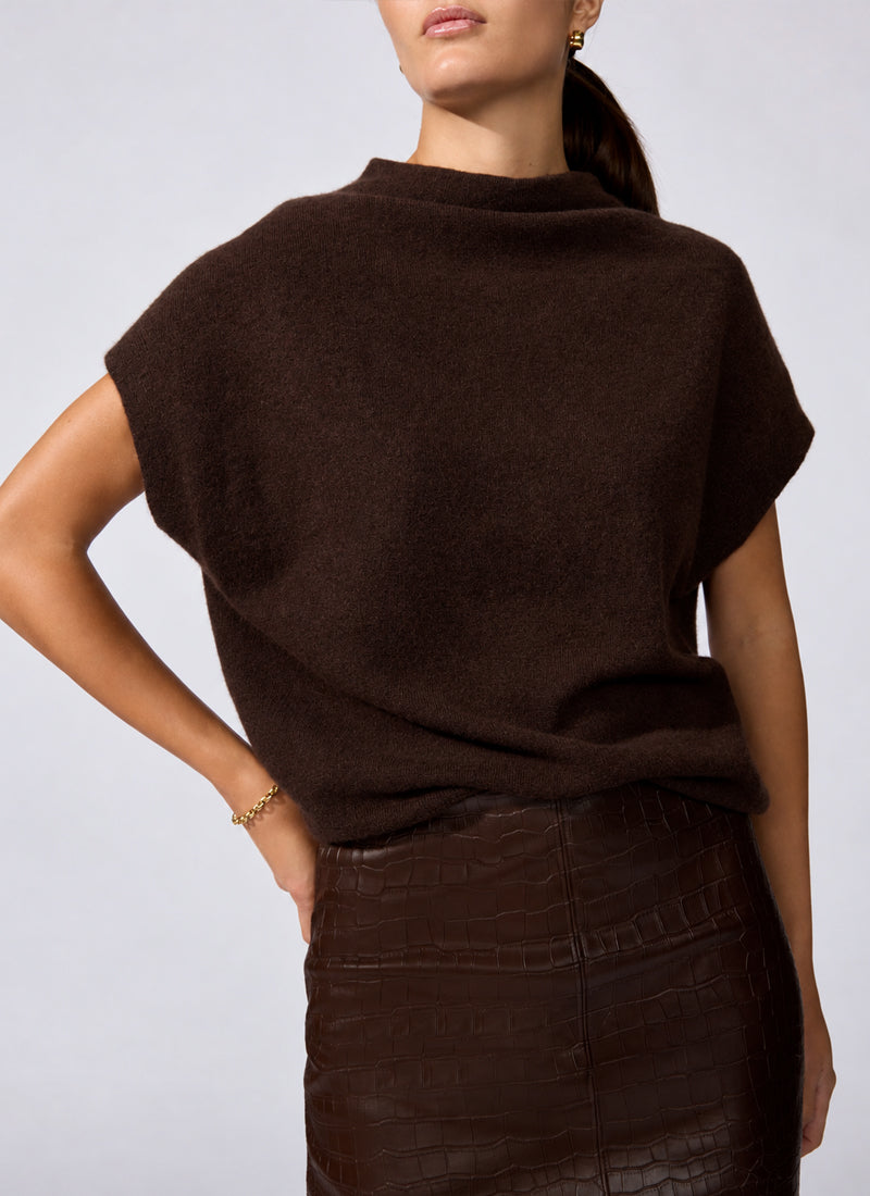 Morten Funnel Neck Cashmere Top