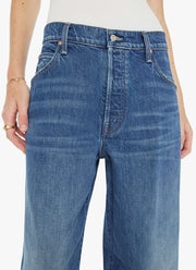 MOTHER The Delinquent Button Ankle Wide Leg Jeans
