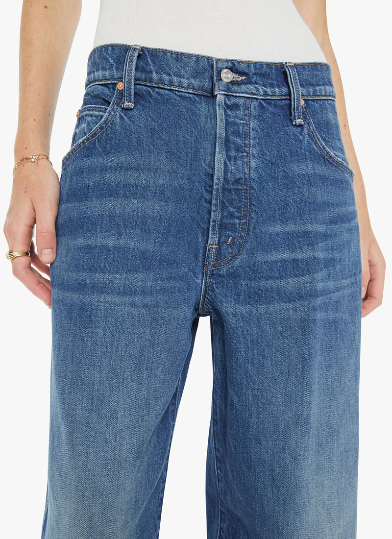 MOTHER The Delinquent Button Ankle Wide Leg Jeans
