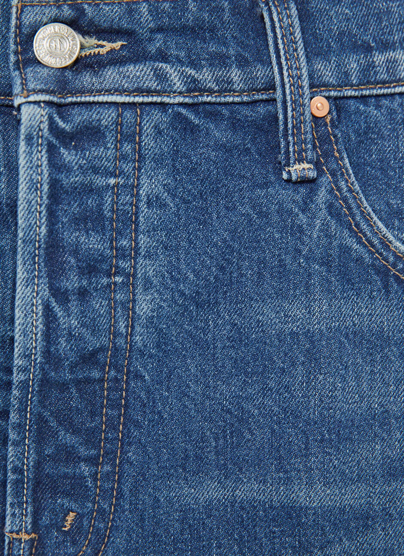 MOTHER The Delinquent Button Ankle Wide Leg Jeans