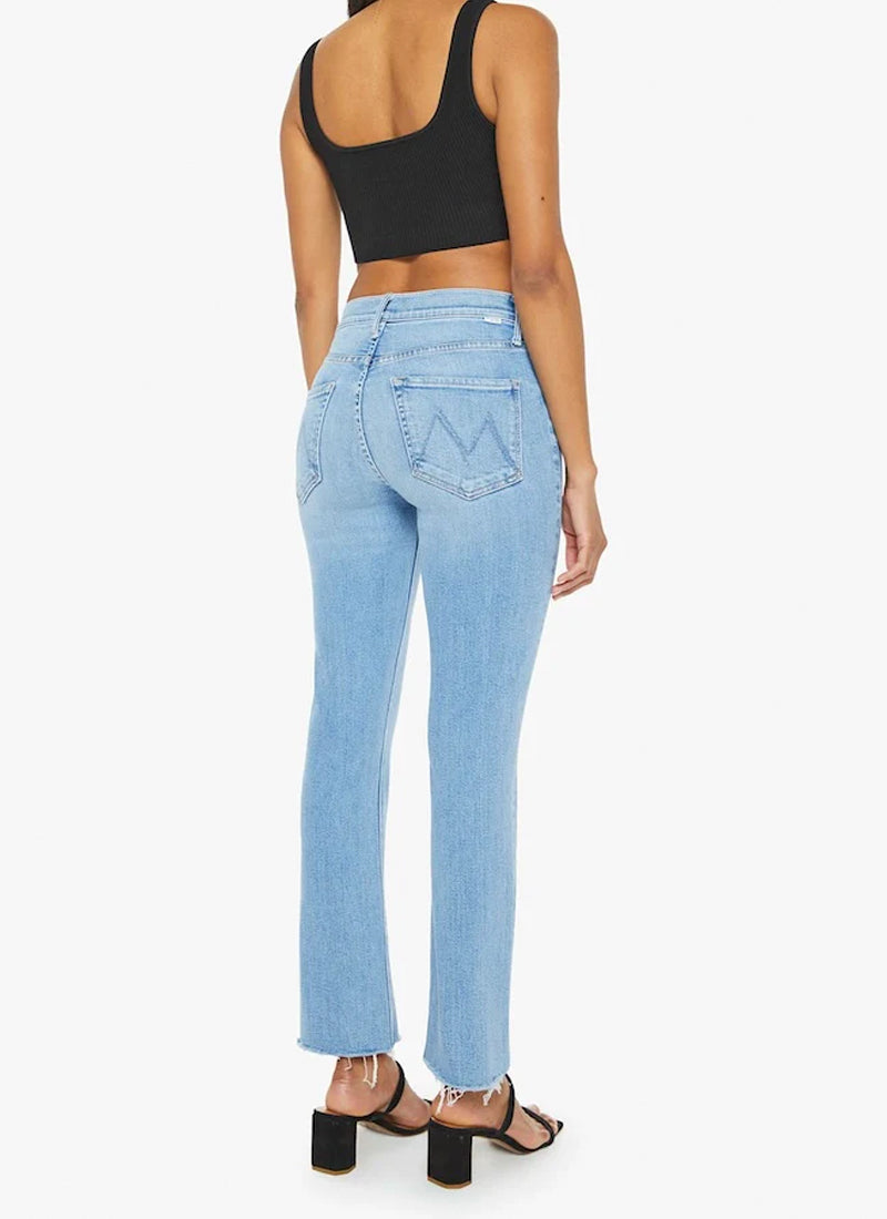 MOTHER Mid Rise Dazzler Ankle Fray Jeans